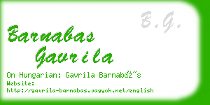 barnabas gavrila business card